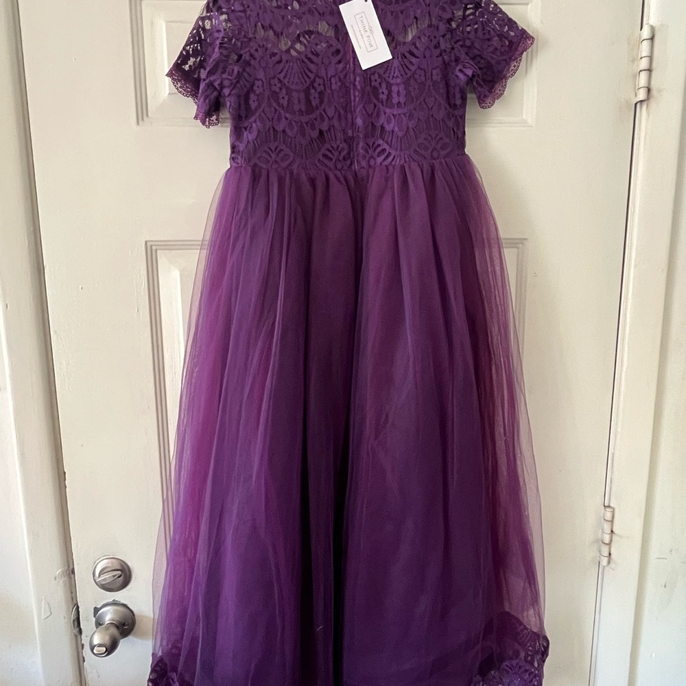 Think Pink Bows  - Purple dress